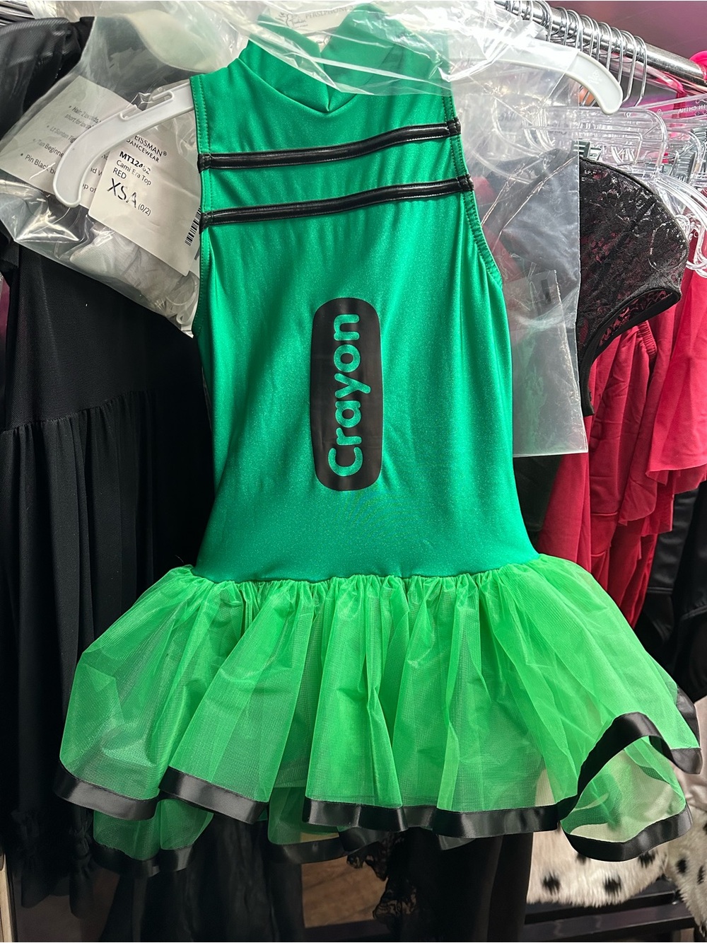 Crayon Green Tutu Dance Costume for Kids